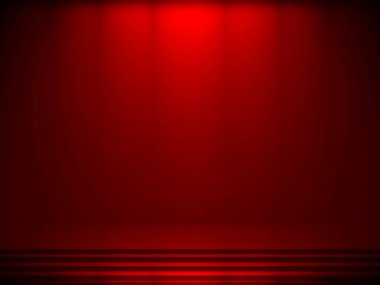 Soyut kırmızı arkaplan, sevgililer günü veya Noel tasarımı düzeni, stüdyo, web şablonu, oda ve pürüzsüz bir gradyan renk ile rapor etmek için kullanılabilir. Siyah ve kırmızı arka plan. Ürün tasarımı promosyonu için kırmızı oda