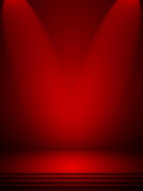 Soyut kırmızı arkaplan, sevgililer günü veya Noel tasarımı düzeni, stüdyo, web şablonu, oda ve pürüzsüz bir gradyan renk ile rapor etmek için kullanılabilir. Siyah ve kırmızı arka plan. Ürün tasarımı promosyonu için kırmızı oda