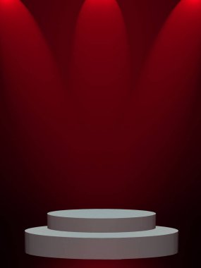 Soyut kırmızı arkaplan, sevgililer günü veya Noel tasarımı düzeni, stüdyo, web şablonu, oda ve pürüzsüz bir gradyan renk ile rapor etmek için kullanılabilir. Siyah ve kırmızı arka plan. Ürün tasarımı promosyonu için kırmızı oda