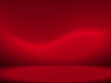 Soyut kırmızı arkaplan, sevgililer günü veya Noel tasarımı düzeni, stüdyo, web şablonu, oda ve pürüzsüz bir gradyan renk ile rapor etmek için kullanılabilir. Siyah ve kırmızı arka plan. Ürün tasarımı promosyonu için kırmızı oda