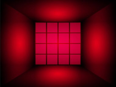 Soyut kırmızı arkaplan, sevgililer günü veya Noel tasarımı düzeni, stüdyo, web şablonu, oda ve pürüzsüz bir gradyan renk ile rapor etmek için kullanılabilir. Siyah ve kırmızı arka plan. Ürün tasarımı promosyonu için kırmızı oda