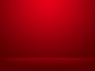 Soyut kırmızı arkaplan, sevgililer günü veya Noel tasarımı düzeni, stüdyo, web şablonu, oda ve pürüzsüz bir gradyan renk ile rapor etmek için kullanılabilir. Siyah ve kırmızı arka plan. Ürün tasarımı promosyonu için kırmızı oda