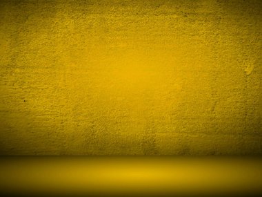 Web tasarım şablonları için soyut sarı arkaplan, Noel, sevgililer günü, ürün stüdyosu odası ve düzgün gradyan renkte iş raporu. Ürün tasarımı tanıtımı için sarı eğimli oda