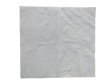 Beyaz arka planda doku. Buruşmuş kağıt mendil ya da buruşmuş doku. Doku arkaplanı veya kağıt mendil arka planı