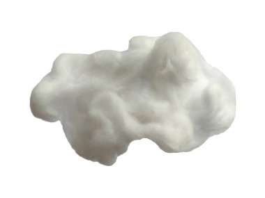 Beyaz arka planda beyaz pamuk. Pamuk iplik dokusu arka plan, beyaz kabarık doğal malzeme.