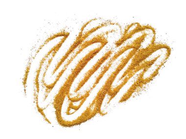 Beyaz arka planda ahşap talaşı. Beyaz arka planda izole edilmiş odun talaşı ve odun tozu yığını.