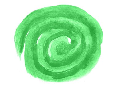 Yeşil suluboya karalama dokusu. Beyaz arka planda soyut suluboya. Bu bir el çizimi. Yeşil soyut suluboya arkaplan