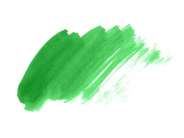 Yeşil suluboya karalama dokusu. Beyaz arka planda soyut suluboya. Bu bir el çizimi. Yeşil soyut suluboya arkaplan