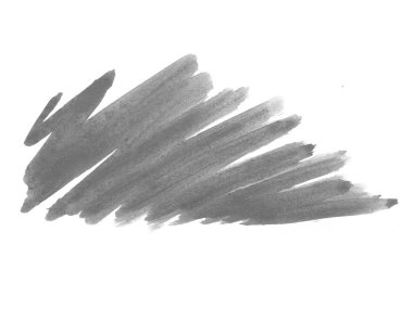 Siyah suluboya karalama dokusu. Beyaz arka planda soyut suluboya. Bu bir el çizimi. Siyah soyut suluboya arkaplan