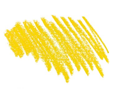 Sarı pastel boya dokusu. Pastel boya lekesi. Beyaz arka planda soyut boya kalemi. Bu bir el çizimi. Sarı soyut boya kalemi arkaplanı