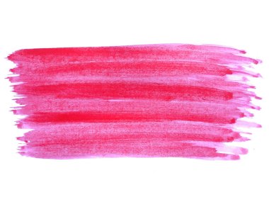 Beyaz arka planda soyut suluboya. Kırmızı suluboya karalama dokusu. Bu bir el çizimi. Kırmızı soyut suluboya arkaplan