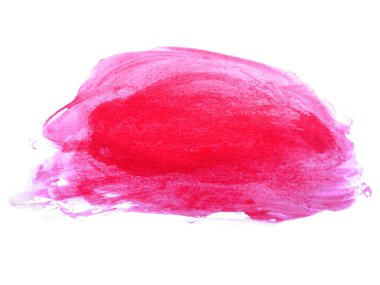 Beyaz arka planda soyut suluboya. Kırmızı suluboya karalama dokusu. Bu bir el çizimi. Kırmızı soyut suluboya arkaplan