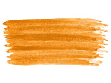 Turuncu suluboya karalama dokusu. Beyaz arka planda soyut suluboya. Bu bir el çizimi. Turuncu soyut suluboya arkaplan