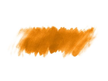 Turuncu suluboya karalama dokusu. Beyaz arka planda soyut suluboya. Bu bir el çizimi. Turuncu soyut suluboya arkaplan