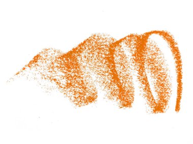 Kahverengi pastel boya dokusu. Pastel boya lekesi. Beyaz arka planda soyut boya kalemi. Bu bir el çizimi. Turuncu soyut boya kalemi arkaplanı