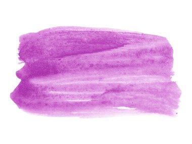 Mor suluboya karalama dokusu. Beyaz arka planda soyut suluboya. Bu bir el çizimi. Violet soyut suluboya arkaplan
