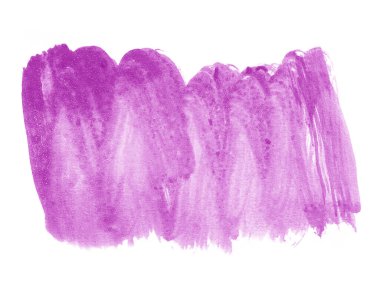Mor suluboya karalama dokusu. Beyaz arka planda soyut suluboya. Bu bir el çizimi. Violet soyut suluboya arkaplan