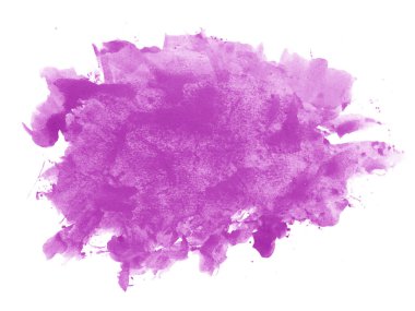 Mor suluboya karalama dokusu. Beyaz arka planda soyut suluboya. Bu bir el çizimi. Violet soyut suluboya arkaplan