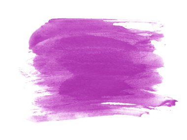 Mor suluboya karalama dokusu. Beyaz arka planda soyut suluboya. Bu bir el çizimi. Violet soyut suluboya arkaplan