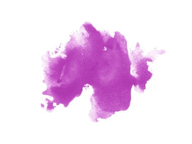 Mor suluboya karalama dokusu. Beyaz arka planda soyut suluboya. Bu bir el çizimi. Violet soyut suluboya arkaplan