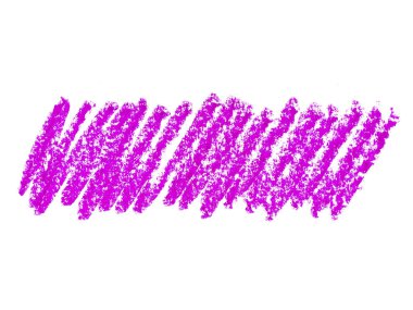 Mor pastel boya dokusu. Pastel boya lekesi. Beyaz arka planda soyut boya kalemi. Bu bir el çizimi. Violet veya pembe soyut boya kalemi arkaplanı