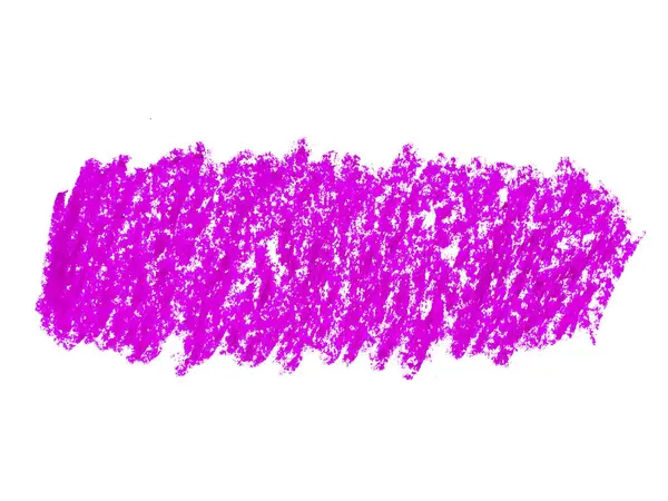 Mor pastel boya dokusu. Pastel boya lekesi. Beyaz arka planda soyut boya kalemi. Bu bir el çizimi. Violet veya pembe soyut boya kalemi arkaplanı