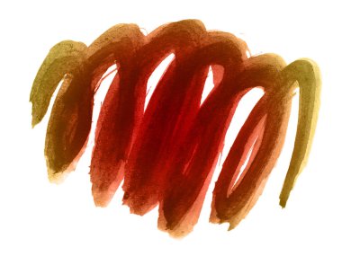 Kırmızı ve sarı suluboya karalama dokusu. Bu bir el çizimi. Kırmızı ve sarı soyut suluboya arkaplan