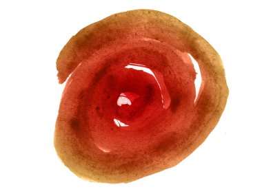 Kırmızı ve sarı suluboya karalama dokusu. Bu bir el çizimi. Kırmızı ve sarı soyut suluboya arkaplan