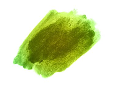 Yeşil ve sarı suluboya karalama dokusu. Bu bir el çizimi. Yeşil ve sarı soyut suluboya arkaplan