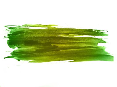 Yeşil ve sarı suluboya karalama dokusu. Bu bir el çizimi. Yeşil ve sarı soyut suluboya arkaplan