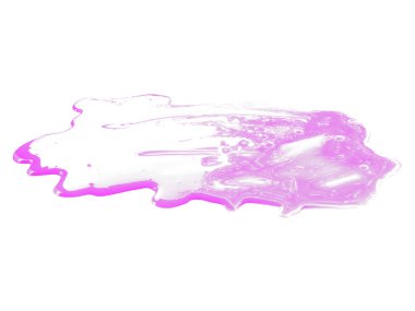 Beyaz arka planda su. Açılmış su birikintisi beyaz arka planda izole edilmiş. Dökülen suyun dokusu