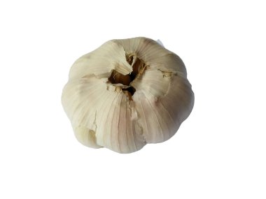 Beyaz arka planda beyaz soğan. Beyaz arka planda kırpma yolu ile izole edilmiş taze sarımsak. (Taze sarımsak )