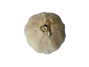 Beyaz arka planda beyaz soğan. Beyaz arka planda kırpma yolu ile izole edilmiş taze sarımsak. (Taze sarımsak )