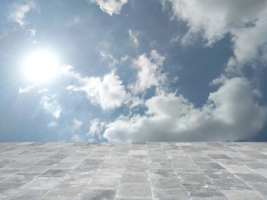 Bulutlu beton zemin. Stüdyo masa arkaplanı