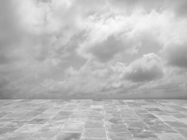 Bulutlu beton zemin. Stüdyo masa arkaplanı