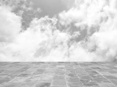 Bulutlu beton zemin. Stüdyo masa arkaplanı