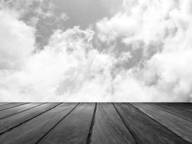 Bulutlu ahşap döşeme. Stüdyo masa arkaplanı