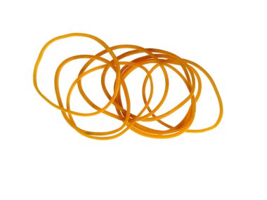 Lastik bant beyaz arka planda izole edilmiş. Beyaz arkaplanda renkli lastik bant