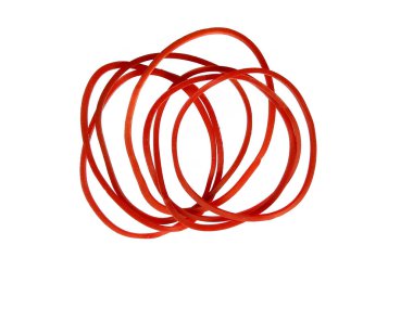 Lastik bant beyaz arka planda izole edilmiş. Beyaz arkaplanda renkli lastik bant