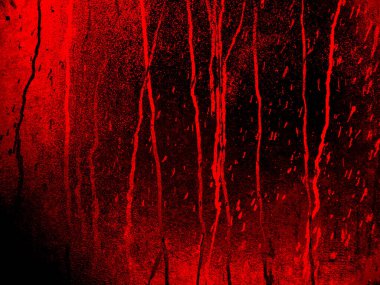 Grunge Kırmızı ve Siyah Arkaplan dokusu. Çizgili Grunge dokusu. (Duvardaki yağmur damlaları )