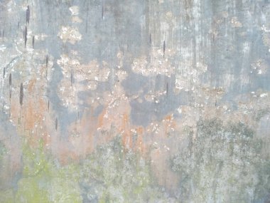 Kirli ve eski beton duvar dokusu. Eskimiş paslı metal soyut dokusu. Soyulmuş boyayla Grunge arkaplanı (Duvar dokusu duvar çerçevesi ve duvar arkaplanı olarak kullanılabilir) )