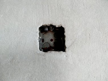 Kirli ve eski beton duvar dokusu. Eskimiş paslı metal soyut dokusu. Soyulmuş boyayla Grunge arkaplanı (Duvar dokusu duvar çerçevesi ve duvar arkaplanı olarak kullanılabilir) )