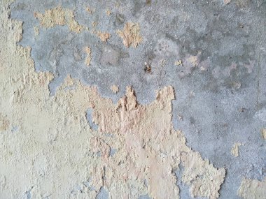 Kirli ve eski beton duvar dokusu. Eskimiş paslı metal soyut dokusu. Soyulmuş boyayla Grunge arkaplanı (Duvar dokusu duvar çerçevesi ve duvar arkaplanı olarak kullanılabilir) )