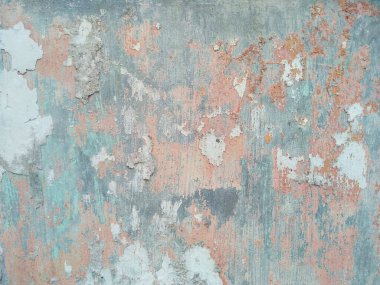 Kirli ve eski beton duvar dokusu. Eskimiş paslı metal soyut dokusu. Soyulmuş boyayla Grunge arkaplanı (Duvar dokusu duvar çerçevesi ve duvar arkaplanı olarak kullanılabilir) )