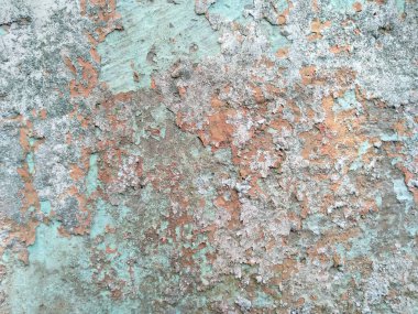 Kirli ve eski beton duvar dokusu. Eskimiş paslı metal soyut dokusu. Soyulmuş boyayla Grunge arkaplanı (Duvar dokusu duvar çerçevesi ve duvar arkaplanı olarak kullanılabilir) )