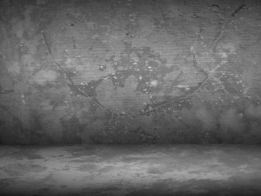 Eski duvarlı koyu renk zemin. Web tasarım şablonları için soyut siyah arkaplan, sevgililer günü, noel, ürün stüdyosu odası ve pürüzsüz gradyan renk içeren iş raporu