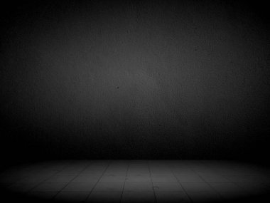 Eski duvarlı koyu renk zemin. Web tasarım şablonları için soyut siyah arkaplan, sevgililer günü, noel, ürün stüdyosu odası ve pürüzsüz gradyan renk içeren iş raporu