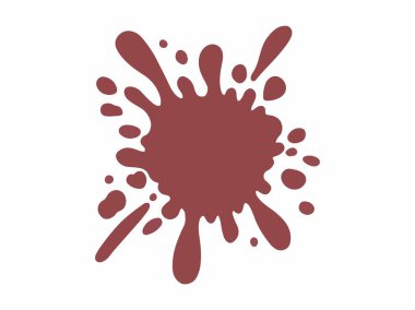 Renkli Splatter Soyut Şekil İllüstrasyonu. Renkli mürekkep lekeleri. Sıçrama Sıçratma Soyut Şekli Renkli