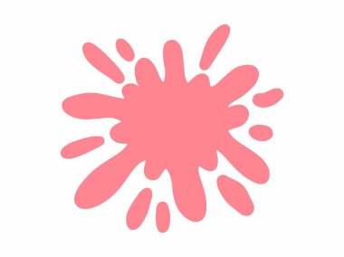 Renkli Splatter Soyut Şekil İllüstrasyonu. Renkli mürekkep lekeleri. Sıçrama Sıçratma Soyut Şekli Renkli