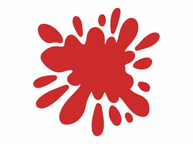 Renkli Splatter Soyut Şekil İllüstrasyonu. Renkli mürekkep lekeleri. Sıçrama Sıçratma Soyut Şekli Renkli